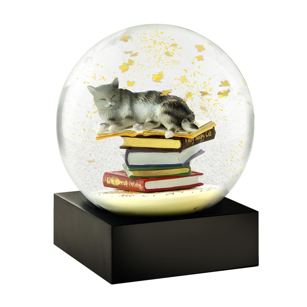 Boule à Neige Chat Avec Arbre - Décoration Fêtes Magique - Dimensions 10x10x11,5 Cm